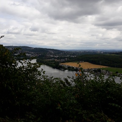 Walk in the weather on the climbing forest walking route map in Hagen