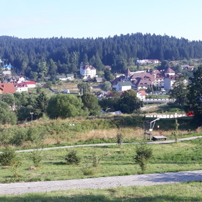 Park them. St. Panteleimon the Healer walking route map in Skhidnytsya