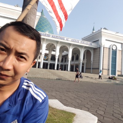Sidewalks of the Great Mosque walking route map in Surabaya