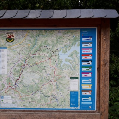 Alternberger Dom, Dhünn, RWW Wasserroute walking route map in Odenthal