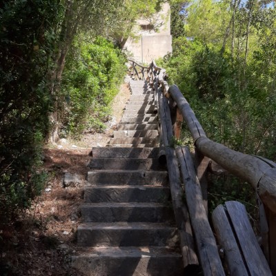 Bosco Parco Acquaviva walking route map in Castro