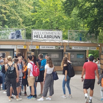 Zoo Hellabrunn Munich walking route map in Unterhaching