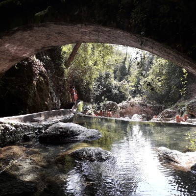 Pozze di Candalla walking route map in Metato