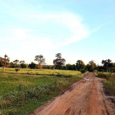 Trail harvesting season walking route map in Tambon Rai Noi