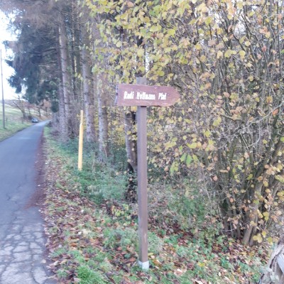 Castle ruin Eibach, castle Gimborn, forest ruin walking route map in Lindlar