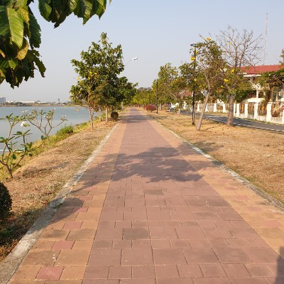 Cool down Huai Muang Ubon Ratchathani walking route map in Ubon Ratchathani