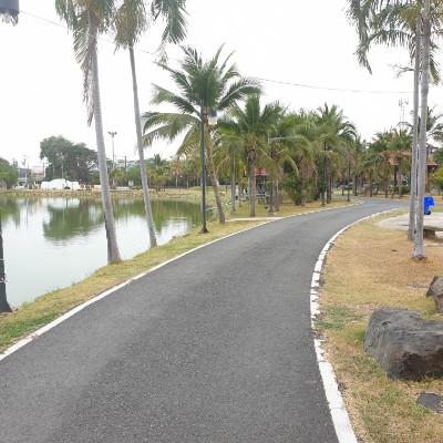 Walking around Nong Bua Inner Park walking route map in Ubon Ratchathani