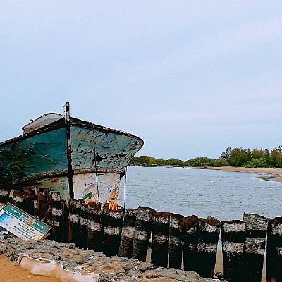 Karaikal Beach road walking route map in Karaikal