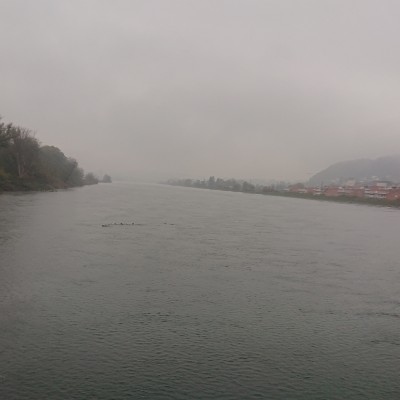 Klingnauer reservoir walking route map in Döttingen