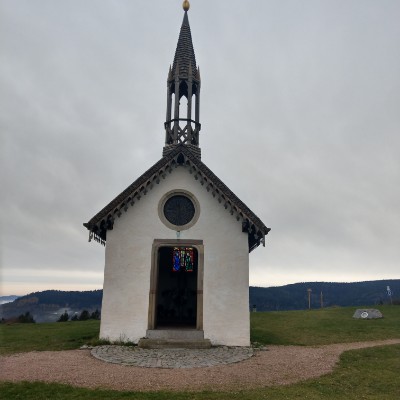 The chapel of vés walking route map in Fresse-sur-Moselle