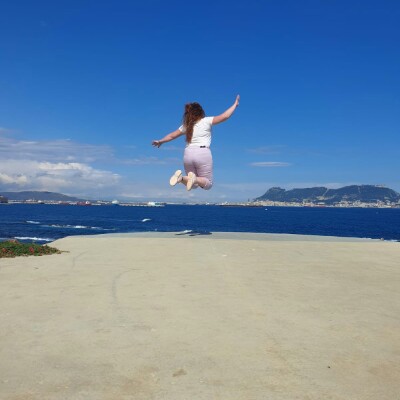 Down Gibraltar walking route map in Gibraltar