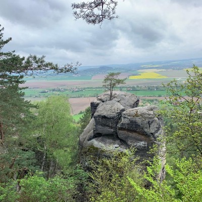Drábské světničky walking route map in Žďár