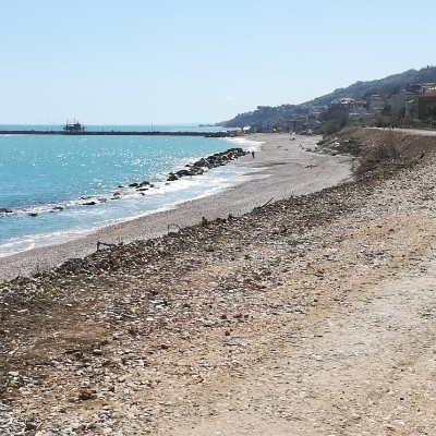 From Ortona to Marina di San Vito walking route map in Ortona