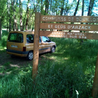 View of the castle morlanne walking route map in Bouillon