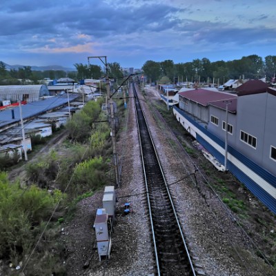 First route walking route map in Ust'-Abakan