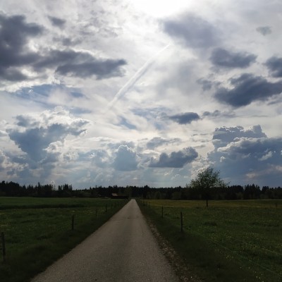 Pond walking route map in Sachsenkam