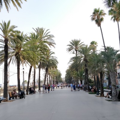 Badalona city tour walking route map in Badalona