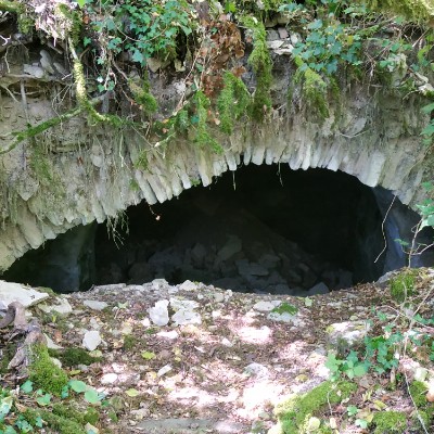 Abbey of St Vivant walking route map in Curtil-Vergy