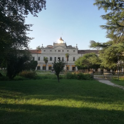 Park of the imperial villa of Galliera Veneta walking route map in Galliera Veneta