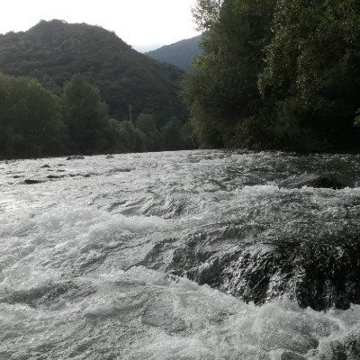 Along the left Brenta from Bassano del Grappa to Pove walking route map in Bassano del Grappa