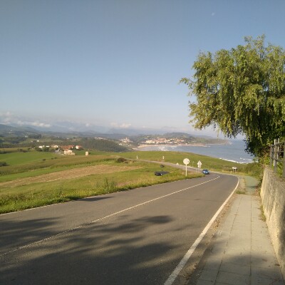 Oyambre beach walking route map in Trasvia