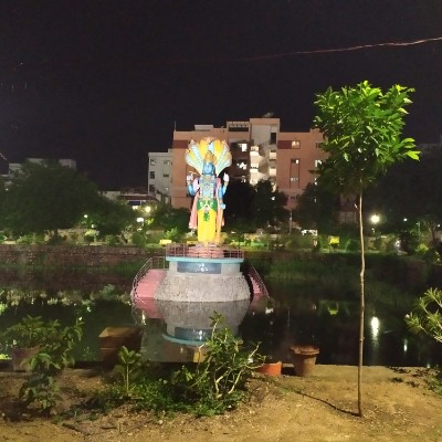 Vishnu(Brindhavan Gardens) track Guntur. walking route map in Guntur