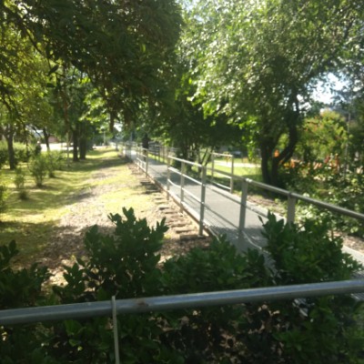 Municipal Aerobic Corridor, Bella Vista. walking route map in Campo de Mayo