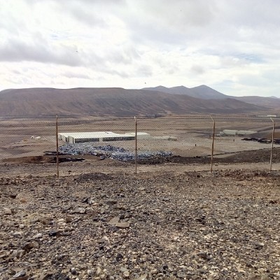 Mountains around Puerto del Rosario walking route map in Puerto del Rosario