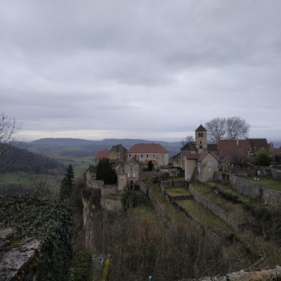 Château Chalon by Voiteur walking route map in Château-Chalon