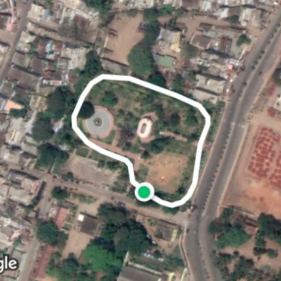 Gandhi park walk way near fire station walking route map in Vizianagaram
