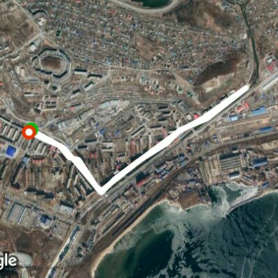 Along the china wall walking route map in Nakhodka