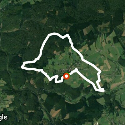 Arville walking route map in Saint-Hubert