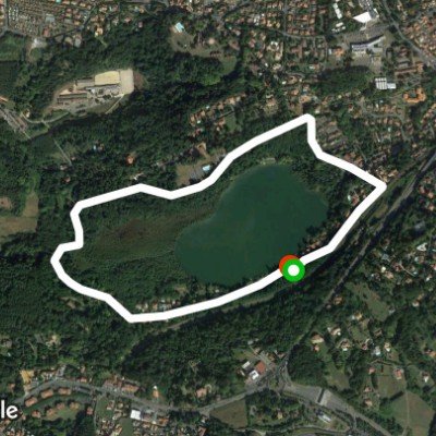 Mouriscot Lake walking route map in Arcangues