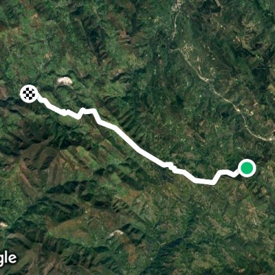 From O Cebreiro to Triacastela walking route map in Liñares