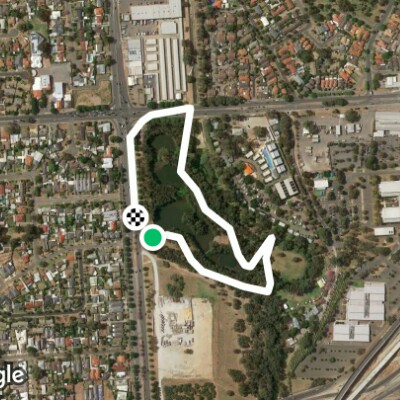 Warriparinga Wetlands walking route map in Mitchell Park