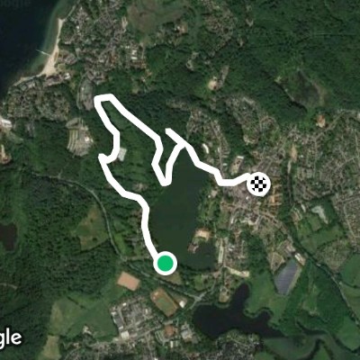 Closed pond walking route map in Glücksburg (Ostsee)