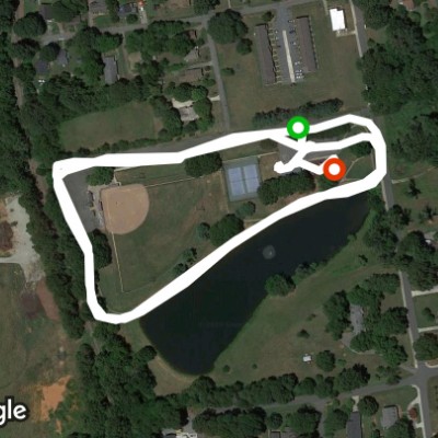 Covington park walking route map in Rural Hall