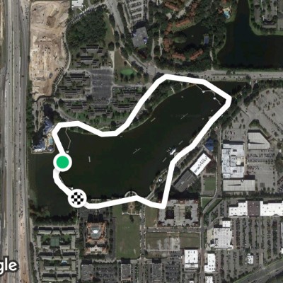 Crane's Roost Park walking route map in Altamonte Springs