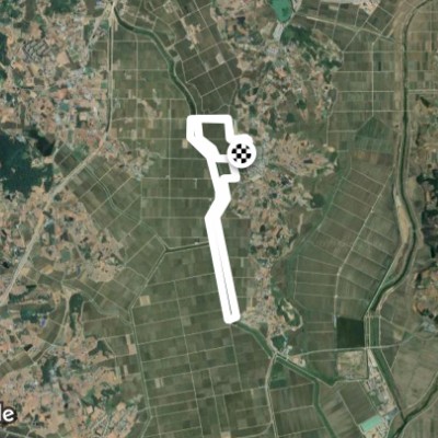 Rice field walking route map in Sosan