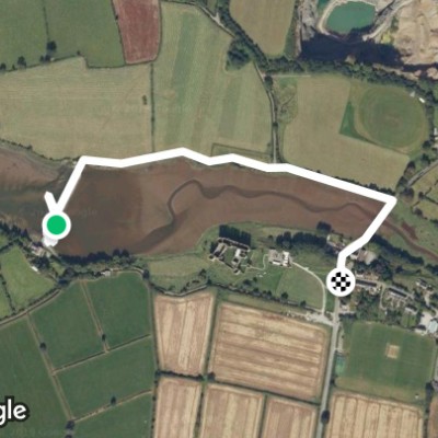 Carew Castle walking route map in Sageston