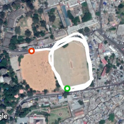 Parade ground walking route map in Jammu