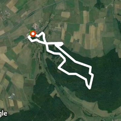 Saint Ouen The Parey walking route map in Saint-Ouen-lès-Parey