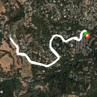 Toll Gate Road walking route map in Monte Sereno