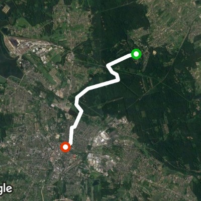 Stone walking route map in Rybnik