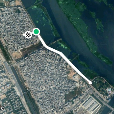 Route near Jamia Nagar, near Kalindi Kunj Park
