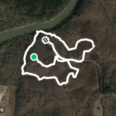 Boone's Cave Park walking route map in Lexington