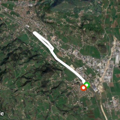 Playground via KENNEDY round trip walking route map in Castelgomberto