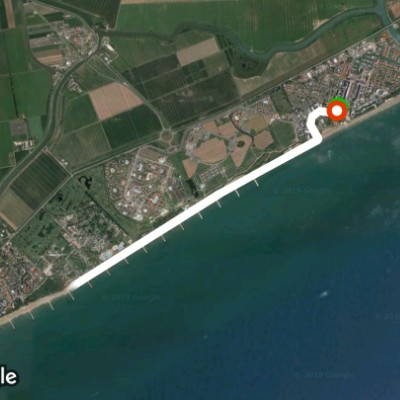 Caorle Porto Santa Margherita walking route map in Porto Santa Margherita