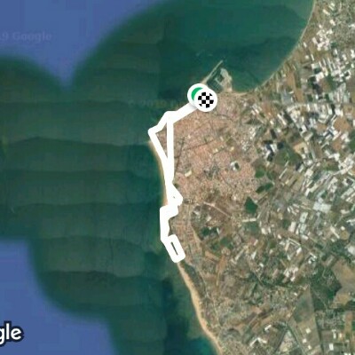 Chipiona walking route map in Chipiona