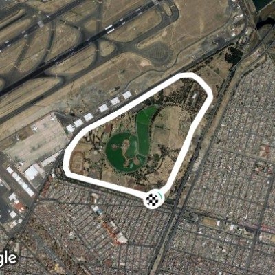 East mall walking route map in Colonia Gustavo Baz Prada